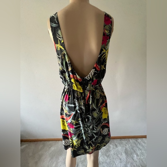 Alice + Olivia Ladies Medium Floral Dress Sleeveless Tank Silk Summer Tropical - Picture 5 of 7